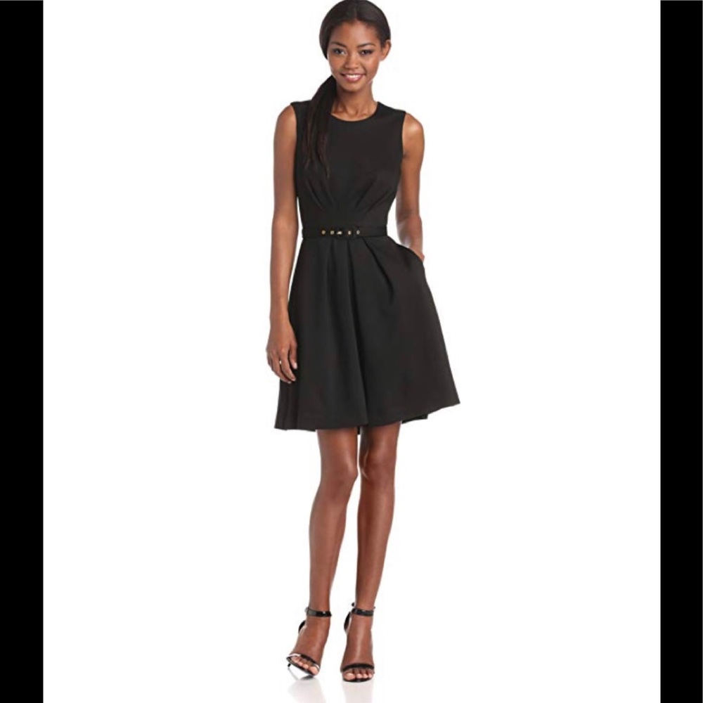 Trina Turk fit and flare belted dress